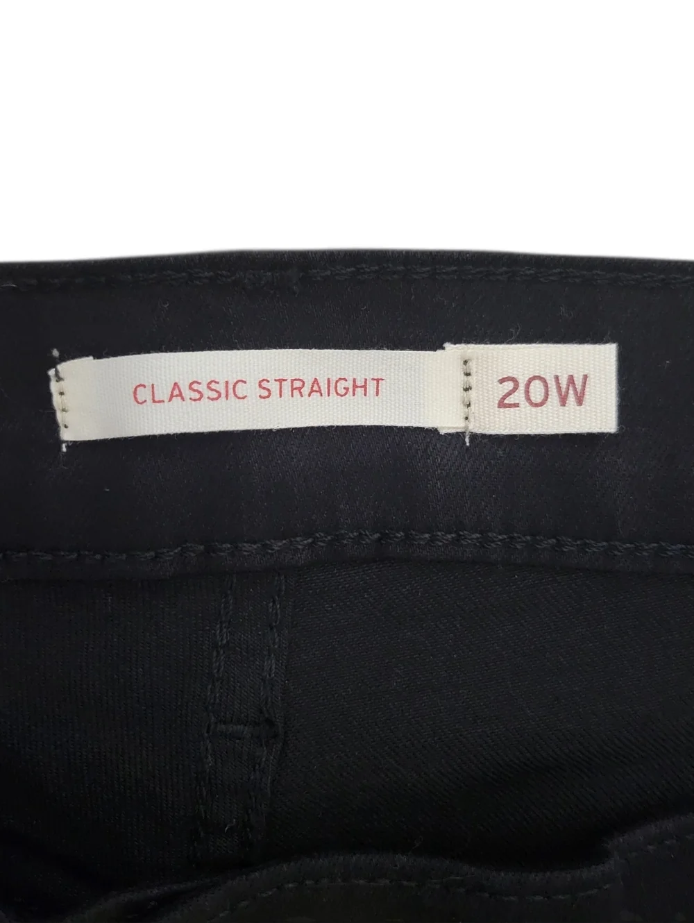 NWT Levi's Black Classic Straight Women's Jeans Plus Size 20W Short - Picture 9 of 14